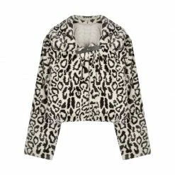 Unzzy Fashion Leopard Coat KF81706 HOT SALE