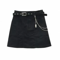Unzzy HOT SALE All-match High Waist Chain Skirt KF81531