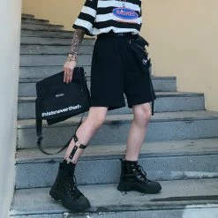 Unzzy HOT SALE Ulzzang Black Shorts KF90747