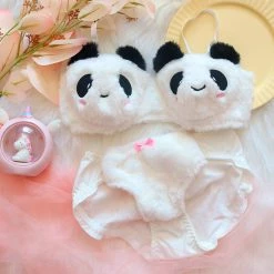 Unzzy Cute Panda Bra Set KF82533 HOT SALE