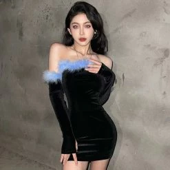 Unzzy Black Vintage Dress KF82486