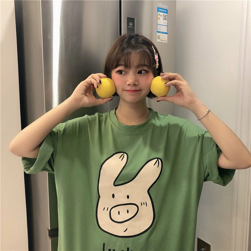Unzzy Ulzzang Cartoon T-shirt KF90648 HOT SALE 2 Unzzy Ulzzang Cartoon T-shirt KF90648 HOT SALE