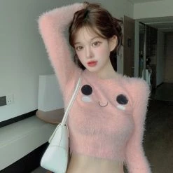 Unzzy Cartoon Smiley Sweater KF81726