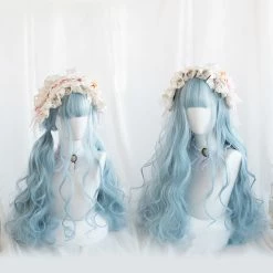 Unzzy HOT SALE Aqua Blue Big Wave Wig KF400905
