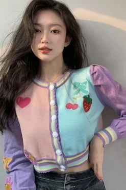 Unzzy Bubble Sleeve Knitted Cardigan KF82571