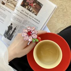 Unzzy Flower Gem Ring KF81630