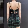 Unzzy HOT SALE Green Plaid Dress KF81349
