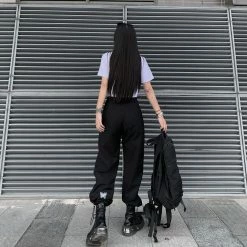 Unzzy Butterfly Embroidery Casual Pants KF50072