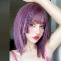 Unzzy HOT SALE PURPLE STRAIGHT WIG KF82245