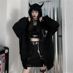 Unzzy Devil Hooded Jacket KF81742