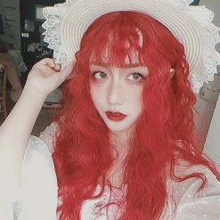 Unzzy HOT SALE Harajuku Long Roll Wig KF90545 12 Unzzy HOT SALE Harajuku Long Roll Wig KF90545