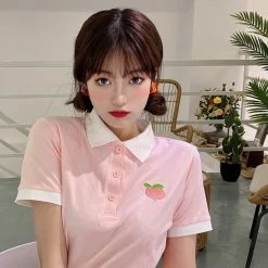 Unzzy Fruit Embroidery T-shirt KF81447 HOT SALE