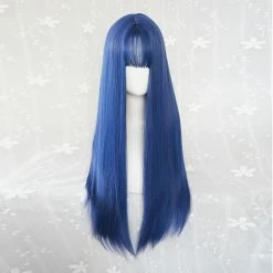 Unzzy Blue Long Straight Wig KF9227