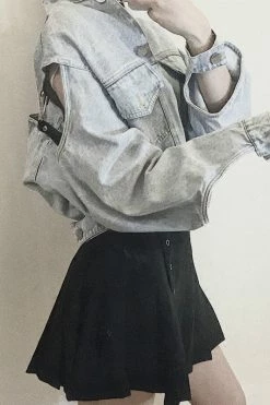 Unzzy Hollow Denim Jacket KF908027 HOT SALE 10 Unzzy Hollow Denim Jacket KF908027 HOT SALE