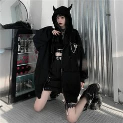 Unzzy Devil Hooded Jacket KF81742