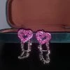 Unzzy Pink Love Earrings KF81609