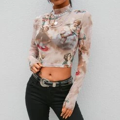 Unzzy Angel Mesh Top KF90321