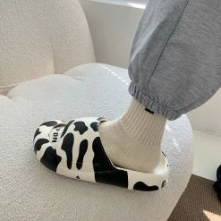 Unzzy HOT SALE Leopard Cow Slippers KF82609