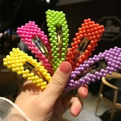 Unzzy Fluorescent Pearl Hair Clip KF90688 8 Unzzy Fluorescent Pearl Hair Clip KF90688