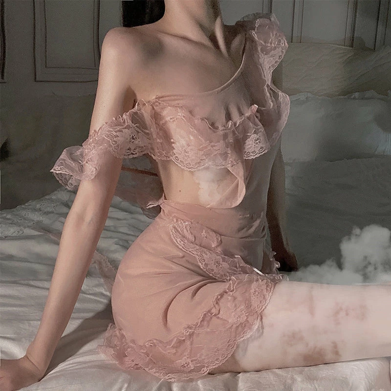 Unzzy Tulle Lace Nightdress KF82249 1 Unzzy Tulle Lace Nightdress KF82249