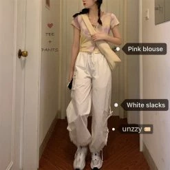 Unzzy Ulzzang T-shirt + Casual Pants KF81466