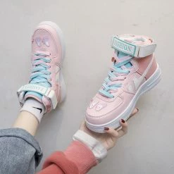 Unzzy ULZZANG Cute High Heel Sneakers KF82280 14 Unzzy ULZZANG Cute High Heel Sneakers KF82280
