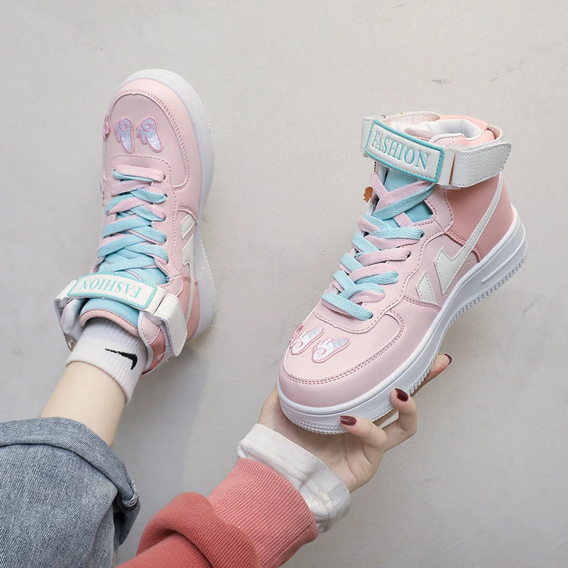 Unzzy ULZZANG Cute High Heel Sneakers KF82280 4 Unzzy ULZZANG Cute High Heel Sneakers KF82280