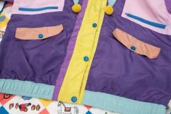 Unzzy Cute Color Matching Loose Coat KF82273