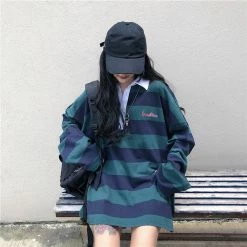 Unzzy HOT SALE Harajuku Style Striped T-shirt KF81532 8 Unzzy HOT SALE Harajuku Style Striped T-shirt KF81532