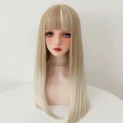 Unzzy Golden Long Straight Wig KF81598