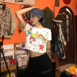 Unzzy HOT SALE Cartoon Rainbow T-shirt KF90280 13 Unzzy HOT SALE Cartoon Rainbow T-shirt KF90280