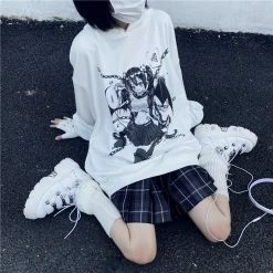 Unzzy Ulzzang Anime Sweatshirt KF81931 9 Unzzy Ulzzang Anime Sweatshirt KF81931