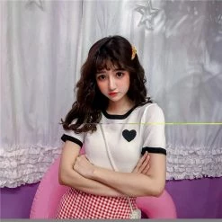 Unzzy Love Heart Short Tshirt KF81040 HOT SALE 7 Unzzy Love Heart Short Tshirt KF81040 HOT SALE