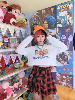 Unzzy HOT SALE Red Plaid Pleated Skirt KF9557 7 Unzzy HOT SALE Red Plaid Pleated Skirt KF9557