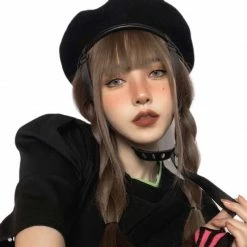 Unzzy BOROWN LOLITA LONG DDOUBLE TAIL WIG KF82217 HOT SALE