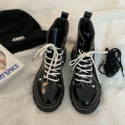Unzzy Black Boots KF7509
