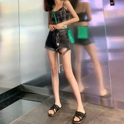 Unzzy Chic Black Shorts KF90636 7 Unzzy Chic Black Shorts KF90636