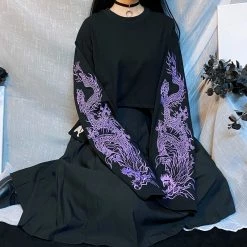 Unzzy HOT SALE Dark Wind Embroidered Dragon Style Short Sleeves KF82163 11 Unzzy HOT SALE Dark Wind Embroidered Dragon Style Short Sleeves KF82163