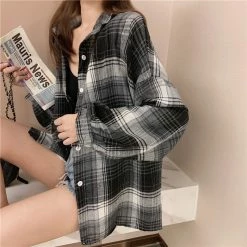 Unzzy Vintage Plaid Shirt KF90400