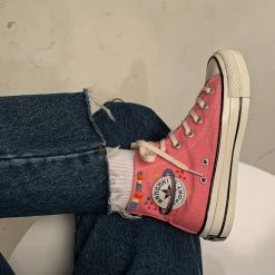 Unzzy Rainbow Embroidered Canvas Shoes KF81486 HOT SALE