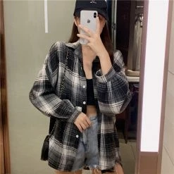 Unzzy Vintage Plaid Shirt KF90400