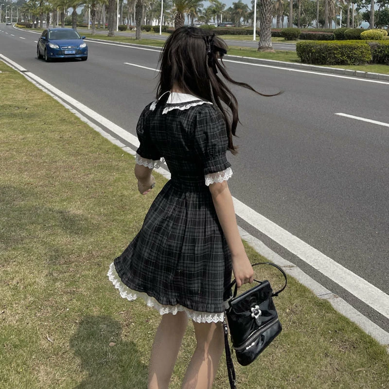 Unzzy HOT SALE Plaid Dress KF82191 3 Unzzy HOT SALE Plaid Dress KF82191