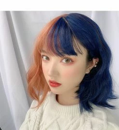 Unzzy Blue And Yellow Wig KF90602 7 Unzzy Blue And Yellow Wig KF90602