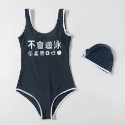 Unzzy Triangle One Piece Swimsuit KF82664