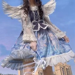 Unzzy Starry Sky Lace Dress KF82568