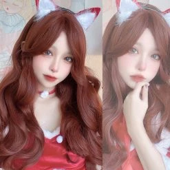 Unzzy Lolita Bangs Long Curly Hair Wig KF82569 HOT SALE
