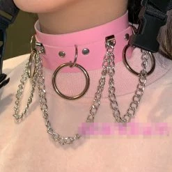 Unzzy Pu Leather Ring Collar KF9535 HOT SALE