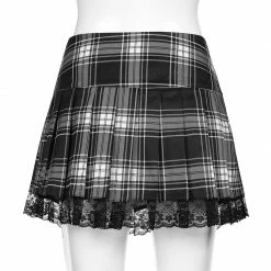 Unzzy Harajuku Check Pleated Skirt KF81853