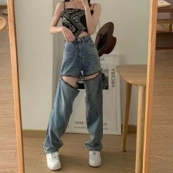 Unzzy HOT SALE Ulzzang Fashion Jeans KF82125