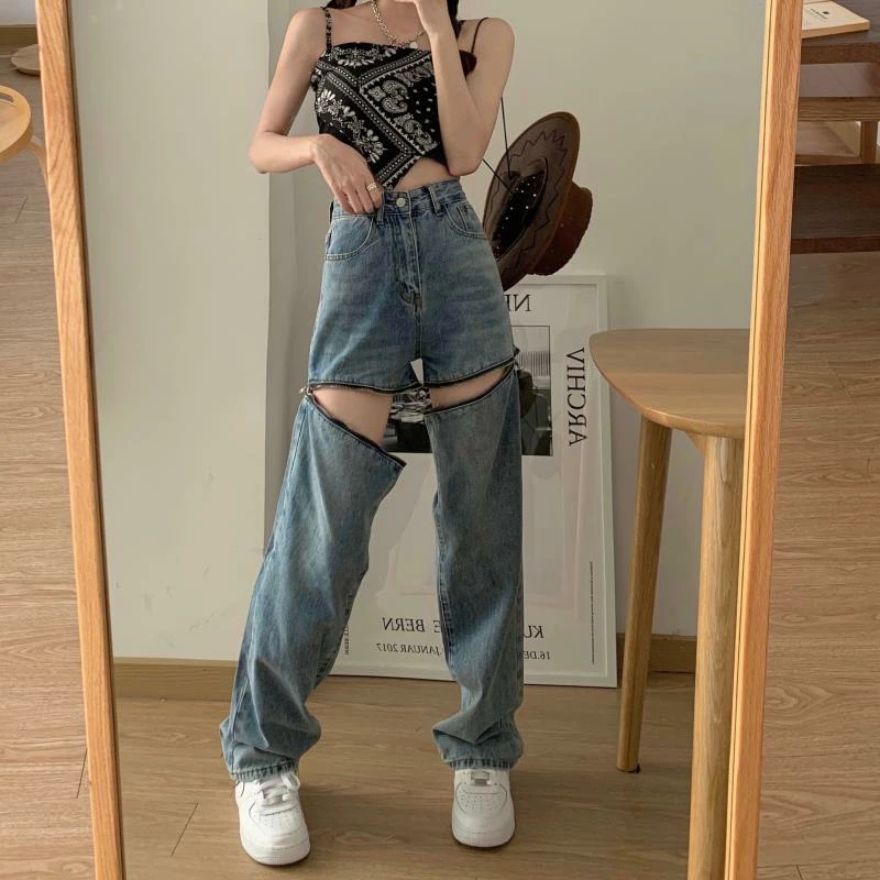Unzzy HOT SALE Ulzzang Fashion Jeans KF82125 2 Unzzy HOT SALE Ulzzang Fashion Jeans KF82125